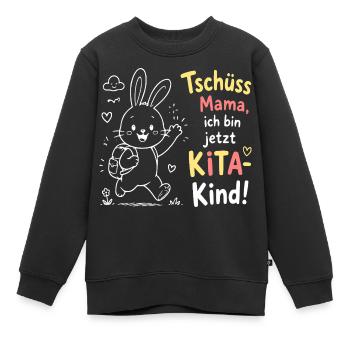 Kita Kind Bunny Abschied Motiv - Kinder Premium Organic Sweatshirt - Schwarz - Vorne - AI Model Kid Female (0cm)