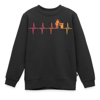 Apiculteur Sunset Battement de cœur Apiculture - Sweat Premium enfant bio - noir - Devant - AI Model Kid Female (0cm)