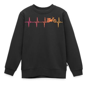 Mope Sonnenuntergangsherzschlag Mope - Kinder Premium Organic Sweatshirt - Schwarz - Vorne - AI Model Kid Female (0cm)