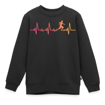 Sunset Soccer Heartbeat Soccer Soccer Player - Kids Premium Organic Sweatshirt - black - Front - AI Model Kid Female (0cm)