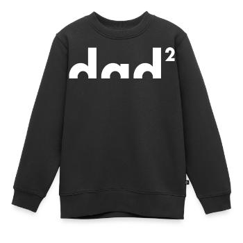 Dad hoch zwei | Vater | Vatertag - Kinder Premium Organic Sweatshirt - Schwarz - Vorne - AI Model Kid Female (0cm)