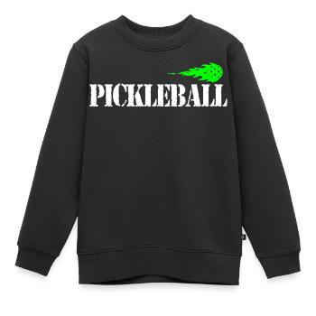 Pickleball - Sweat Premium enfant bio - noir - Devant - AI Model Kid Female (0cm)