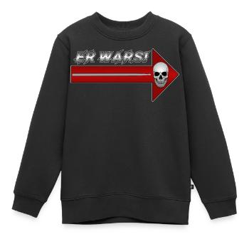 Düsterer Schädelpfeil mit Stab Er Wars - Kinder Premium Organic Sweatshirt - Schwarz - Vorne - AI Model Kid Female (0cm)
