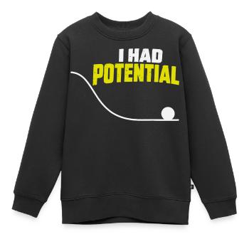 I Had Potential Potential Energy Physique Humou - Kids Premium Organic Sweatshirt - black - Front - AI Model Kid Female (0cm)