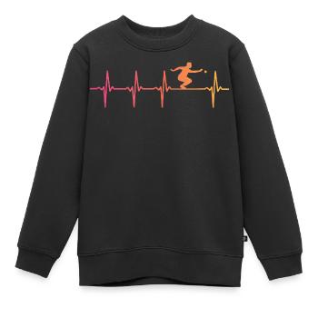 Sunset Pétanque Herzschlag-Bouliste - Kinder Premium Organic Sweatshirt - Schwarz - Vorne - AI Model Kid Female (0cm)