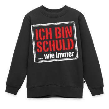 Ich bin schuld wie immer - Lustiger Spruch - Kinder Premium Organic Sweatshirt - Schwarz - Vorne - AI Model Kid Female (0cm)