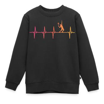 Tennisspieler von Sunset Heartbeat - Kinder Premium Organic Sweatshirt - Schwarz - Vorne - AI Model Kid Female (0cm)