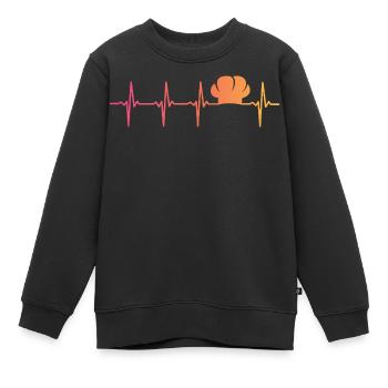 Chef Cuisine Sunset Heartbeat Chef - Kinder Premium Organic Sweatshirt - Schwarz - Vorne - AI Model Kid Female (0cm)