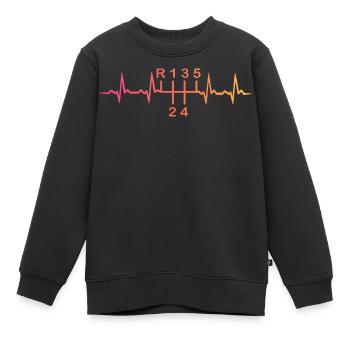5-Gang-Schaltgetriebe Sunset Heartbeat - Kinder Premium Organic Sweatshirt - Schwarz - Vorne - AI Model Kid Female (0cm)
