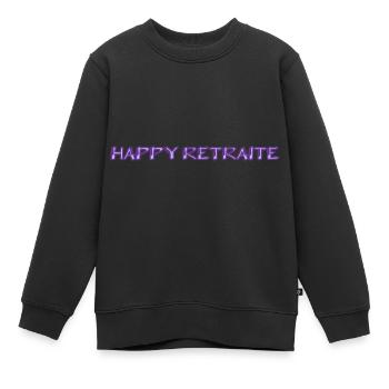 RUHESTAND. RUHESTAND. IM RUHESTAND. RUHESTAND - Kinder Premium Organic Sweatshirt - Schwarz - Vorne - AI Model Kid Female (0cm)