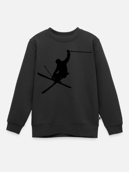 Skiing - Sweat Premium enfant bio - noir