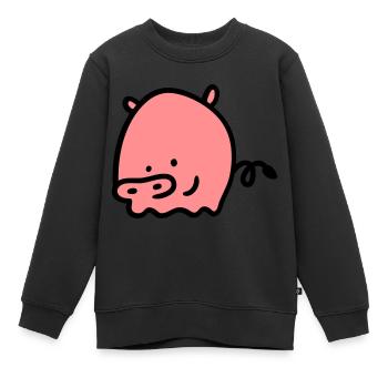 Schweinchen 2 - Kinder Premium Organic Sweatshirt - Schwarz - Vorne - AI Model Kid Female (0cm)