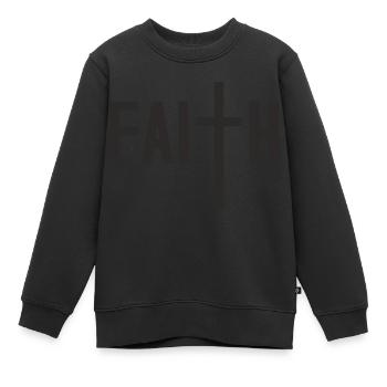 Faith - Kinder Premium Organic Sweatshirt - Schwarz - Vorne - AI Model Kid Female (0cm)