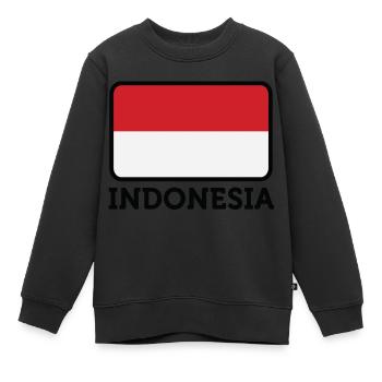 Drapeau national de l Indonésie - Sweat Premium enfant bio - noir - Devant - AI Model Kid Female (0cm)