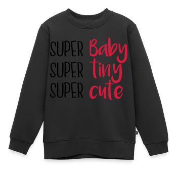 Super Baby Super tiny Super cute - Kinder Premium Organic Sweatshirt - Schwarz - Vorne - AI Model Kid Female (0cm)