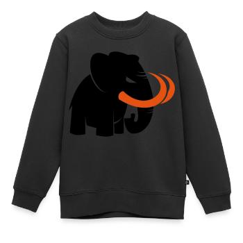 verärgertes Mammut Markenlogo 2c - Kinder Premium Organic Sweatshirt - Schwarz - Vorne - AI Model Kid Female (0cm)
