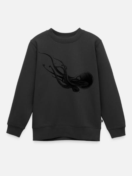 Octopoulpe III - Sweat Premium enfant bio - noir