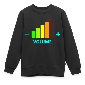 VOLUME UP MEN - Sweat Premium enfant bio - noir - Devant - AI Model Kid Female (0cm)