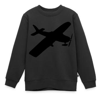 jet d'air - Sweat Premium enfant bio - noir - Devant - AI Model Kid Female (0cm)