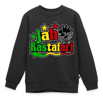 jah rastafari - Sweat Premium enfant bio - noir - Devant - AI Model Kid Female (0cm)
