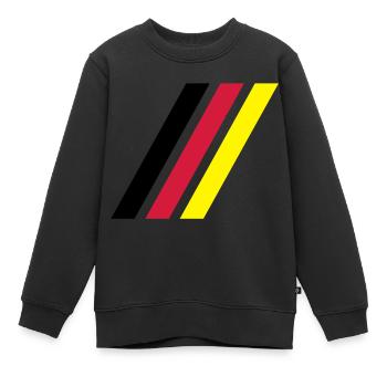 german stripe flag - Kinder Premium Organic Sweatshirt - Schwarz - Vorne - AI Model Kid Female (0cm)