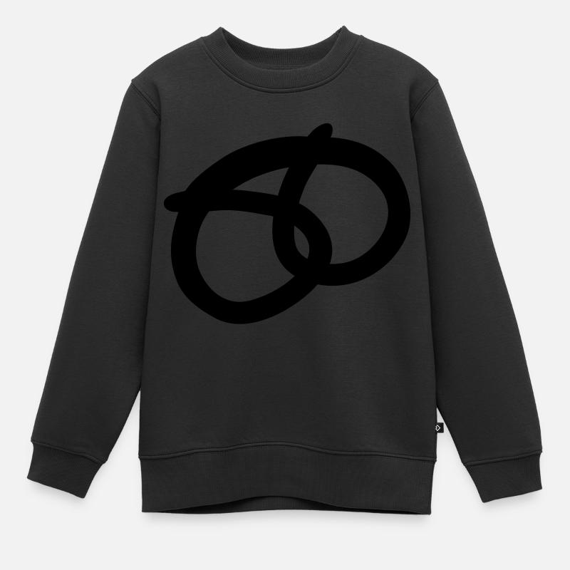 brezel__f1 - Kinder Premium Organic Sweatshirt - Schwarz
