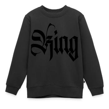 KING and Queen - Kinder Premium Organic Sweatshirt - Schwarz - Vorne - AI Model Kid Female (0cm)