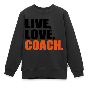 Trainer - Kinder Premium Organic Sweatshirt - Schwarz - Vorne - AI Model Kid Female (0cm)