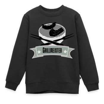 Grillmeister - Kinder Premium Organic Sweatshirt - Schwarz - Vorne - AI Model Kid Female (0cm)