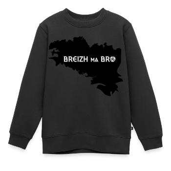 BREIZH MA BRO - Kinder Premium Organic Sweatshirt - Schwarz - Vorne - AI Model Kid Female (0cm)