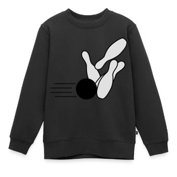 Bowling 2 - Kinder Premium Organic Sweatshirt - Schwarz - Vorne - AI Model Kid Female (0cm)