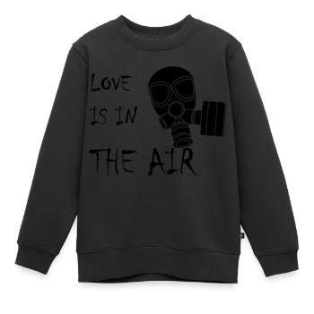 Anti Valentinstag Love Is In The Air Gasmaske - Kinder Premium Organic Sweatshirt - Schwarz - Vorne - AI Model Kid Female (0cm)
