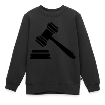 Juge - Sweat Premium enfant bio - noir - Devant - AI Model Kid Female (0cm)