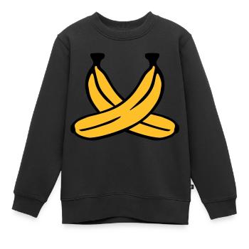 Banane - Sweat Premium enfant bio - noir - Devant - AI Model Kid Female (0cm)