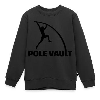 Stabhochsprung - Kinder Premium Organic Sweatshirt - Schwarz - Vorne - AI Model Kid Female (0cm)