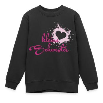 Kleine Schwester - Kinder Premium Organic Sweatshirt - Schwarz - Vorne - AI Model Kid Female (0cm)