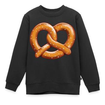 Brezel - Kinder Premium Organic Sweatshirt - Schwarz - Vorne - AI Model Kid Female (0cm)