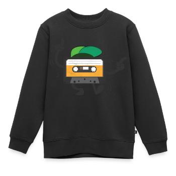Dancing Cassette Tape (Vintage Style) - Sweat Premium enfant bio - noir - Devant - AI Model Kid Female (0cm)