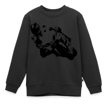 Biker - Kids Premium Organic Sweatshirt - black - Front - AI Model Kid Female (0cm)
