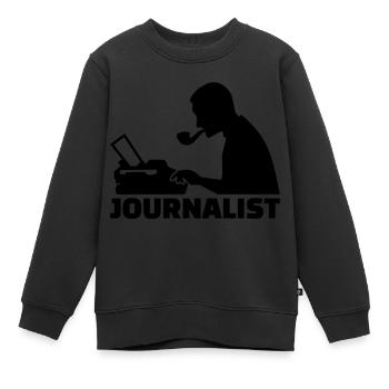 Journalist - Kinder Premium Organic Sweatshirt - Schwarz - Vorne - AI Model Kid Female (0cm)