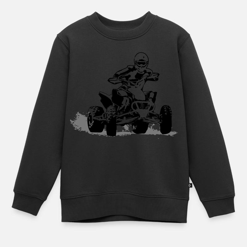 Quad - Kinder Premium Organic Sweatshirt - Schwarz