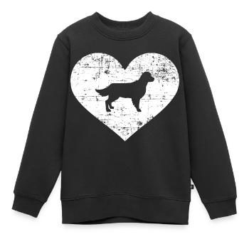 Golden Retriever - Sweat Premium enfant bio - noir - Devant - AI Model Kid Female (0cm)