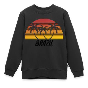 Brasilien - Kinder Premium Organic Sweatshirt - Schwarz - Vorne - AI Model Kid Female (0cm)