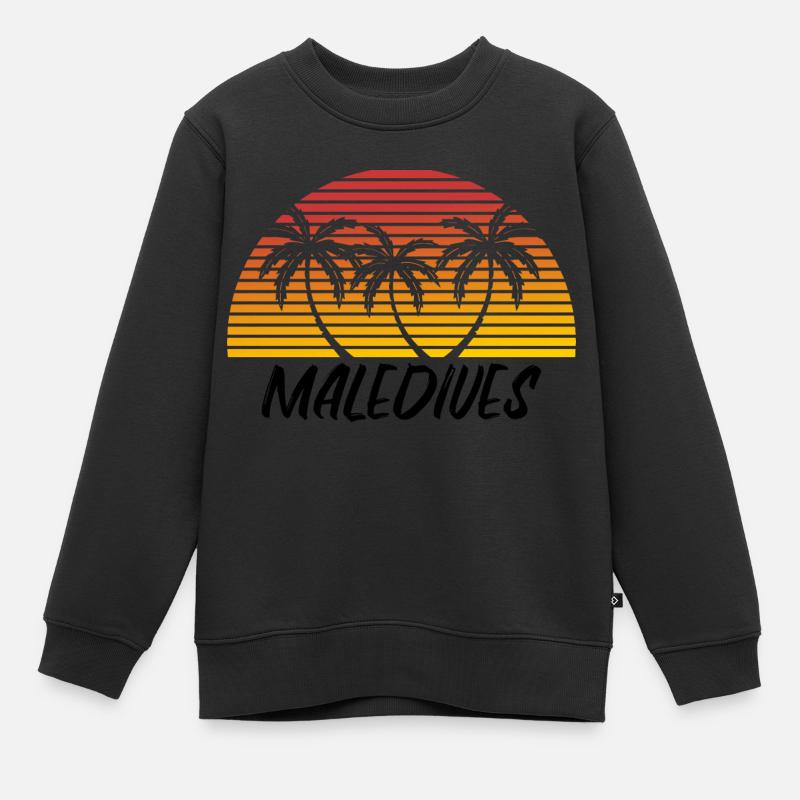 Malediven - Kinder Premium Organic Sweatshirt - Schwarz