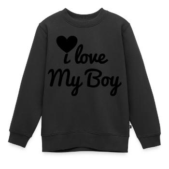 I love my boy - Kinder Premium Organic Sweatshirt - Schwarz - Vorne - AI Model Kid Female (0cm)