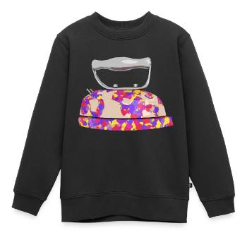 Bügeleisen, Haushalt, Haushaltsgerät - Kinder Premium Organic Sweatshirt - Schwarz - Vorne - AI Model Kid Female (0cm)