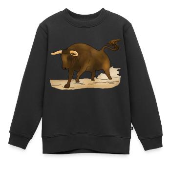 Bull, bull - Kids Premium Organic Sweatshirt - black - Front - AI Model Kid Female (0cm)