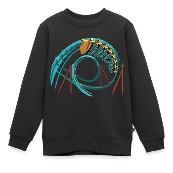 Kumba B & M Untersetzer - Busch Gardens Design - Kinder Premium Organic Sweatshirt - Schwarz - Vorne - AI Model Kid Female (0cm)