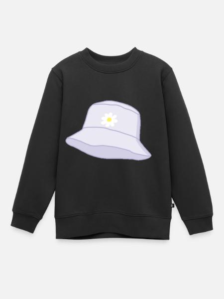 Bob avec une fleur - Sweat Premium enfant bio - noir