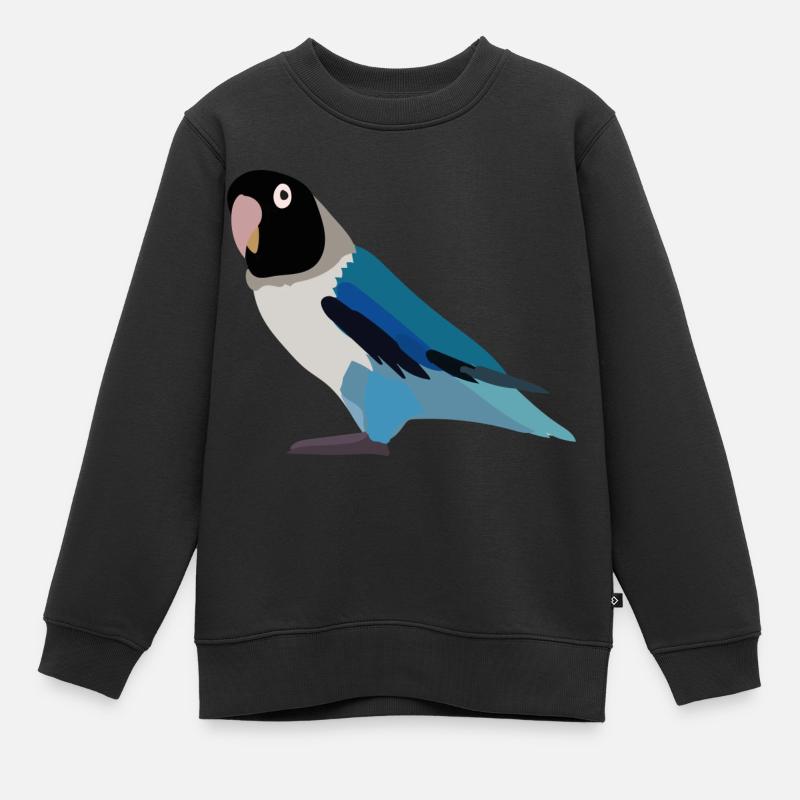 Perroquet noir bleu - Sweat Premium enfant bio - noir